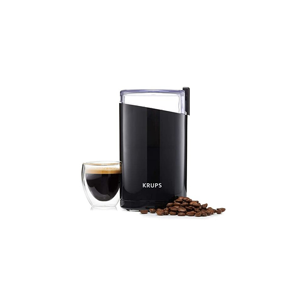 Krups Coffee mill F203438 Electric, Coffee, Nuts and spice grinder, One touch button, Black