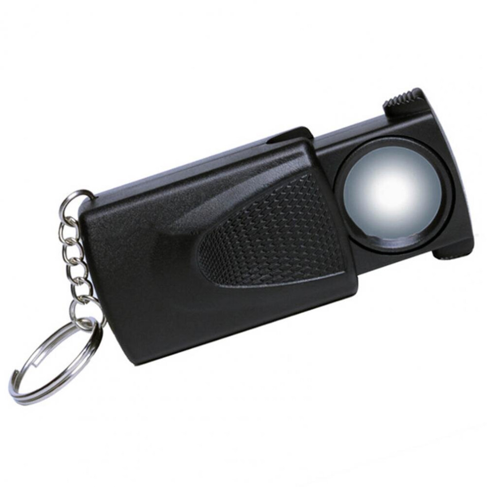 45X magnifying glass, with LED light acrylic lens portable keychain jewelry diamond identification magnifying glass household
