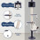 ELECWISH (Blue) 4-Tier Cat Tree Floor To Ceiling Climbing Tower 8