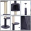 ELECWISH (Blue) 4-Tier Cat Tree Floor To Ceiling Climbing Tower 7