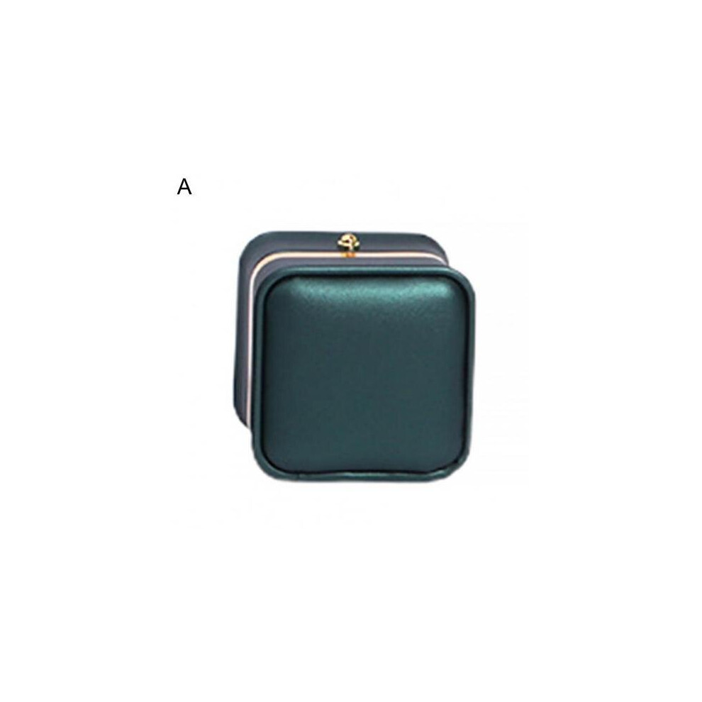 (Atrovirens White-C) Portable Wedding Ring Holder Faux Leather Jewelry Organizer Eco-friendly for-image-OPC-PBRTCXY-NEW