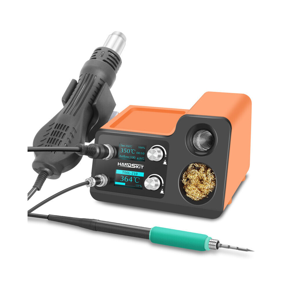 Handskit St12a 2-In-1 Digital Hot Air Rework Gun And Soldering Iron Station 9145584620150