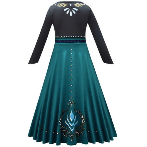 strapless open back dress Snow Queen Anna Elsa Princess Cosplay Costume Outfit Full Set Hallowee –  Cosermart main image 0