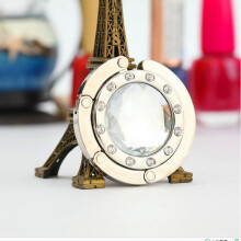 Portable Metal Foldable Bag Purse Hook Bag Hanger Purse Hook Handbag Holder Shell Bag Folding Table Roundness Hook