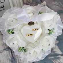 Ring Box Leaves Flower Cushion Pillow Decoration Wedding Jewelry Romantic