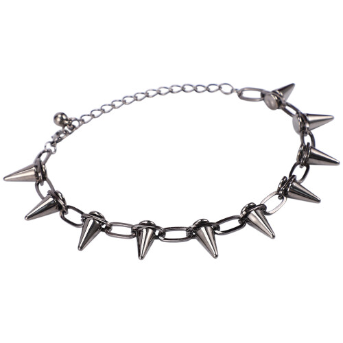Metal Spikes Studs Rivets Punk Goth Necklace Choker Collar