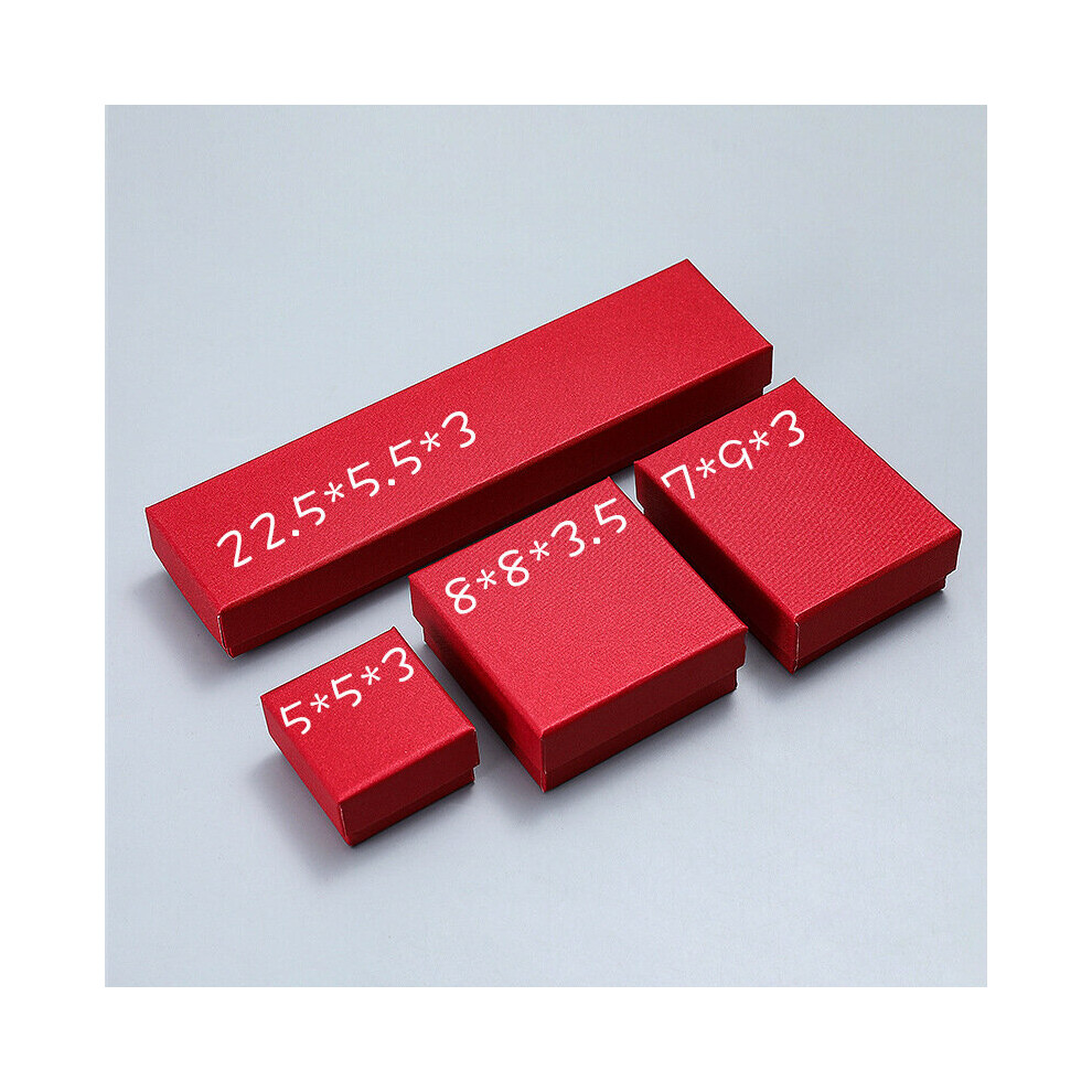 (RED White-5x5x3cm) 1PCS Jewelry Box Organizer Display for Ring Earrings Necklace Bracelet Packaging Storage Gift Boxes-image-OPC-PBRTHNW-NEW