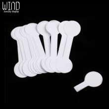 50pcs Jewelry String Cord Tags Printing Blank Label Silver Display Accessories Jewellery Store