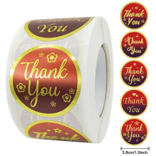 (38MM TYPE B1 White-38MM 200PCS) Foil Thank You For Supporting My Small Bussiness Pink Hot Stamping Waterproof Sealed Label Packaging Supply