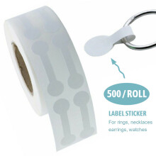 500pcs Round Jewellery Labels Self Adhesive Dumbell Tags Necklace Ring Labels Paper Jewelry Accessories