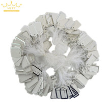 500pcs Jewelry String Cord Tags Printing Blank Label Silver Display Accessories Jewellery Store