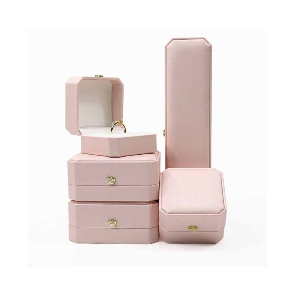 (pink White-small necklace box) 1pcs size star PU leather jewelry box creative ring jewelry box bracelet necklace packing Bracelet box-image-OPC-PBRTMGT-NEW