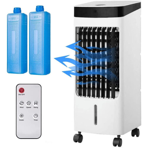 Portable 4L Air Cooler Fan with Remote Control Ice Cold Cooling