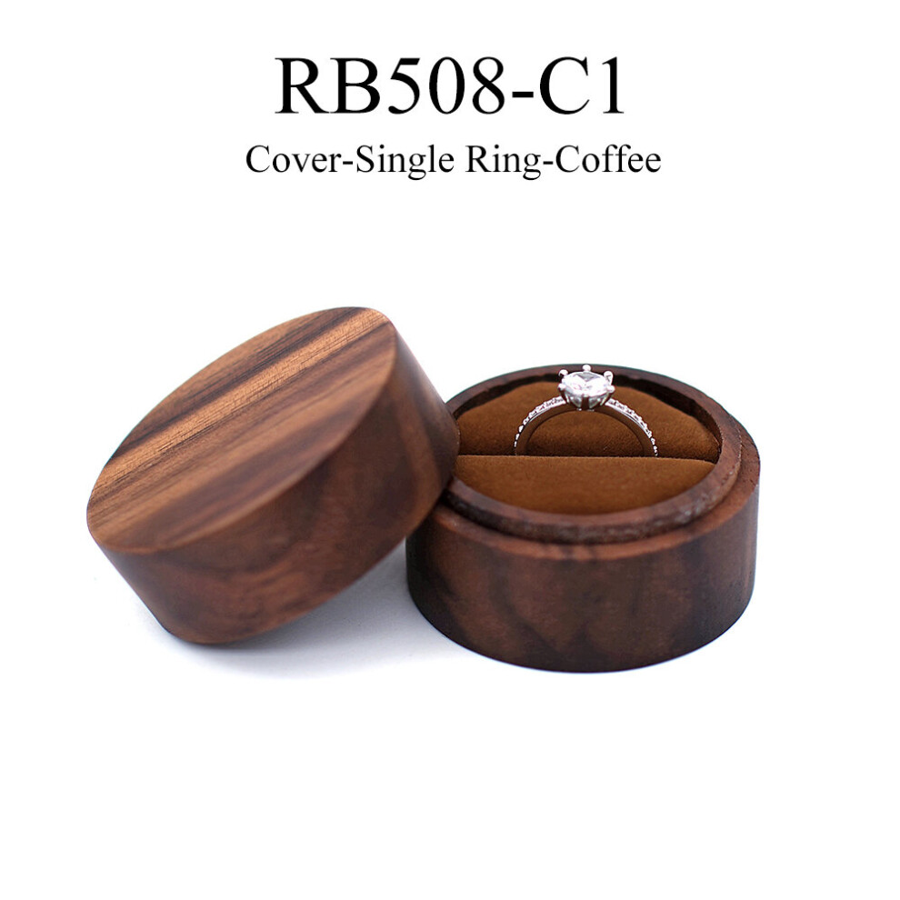 (C508 C1 White-NAME ENGRAVING) Portable Wood Jewelry Box Wedding Ring Box Earring Rings Box Jewelry Organizer Box Jewelry Gift Packaging Box-image-OPC-PBRTN28-NEW