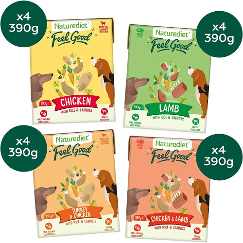 Naturediet NATUREDIET Feel Good Selection Pack Nassfutter komplett, 390 g (16er-Pack) 1