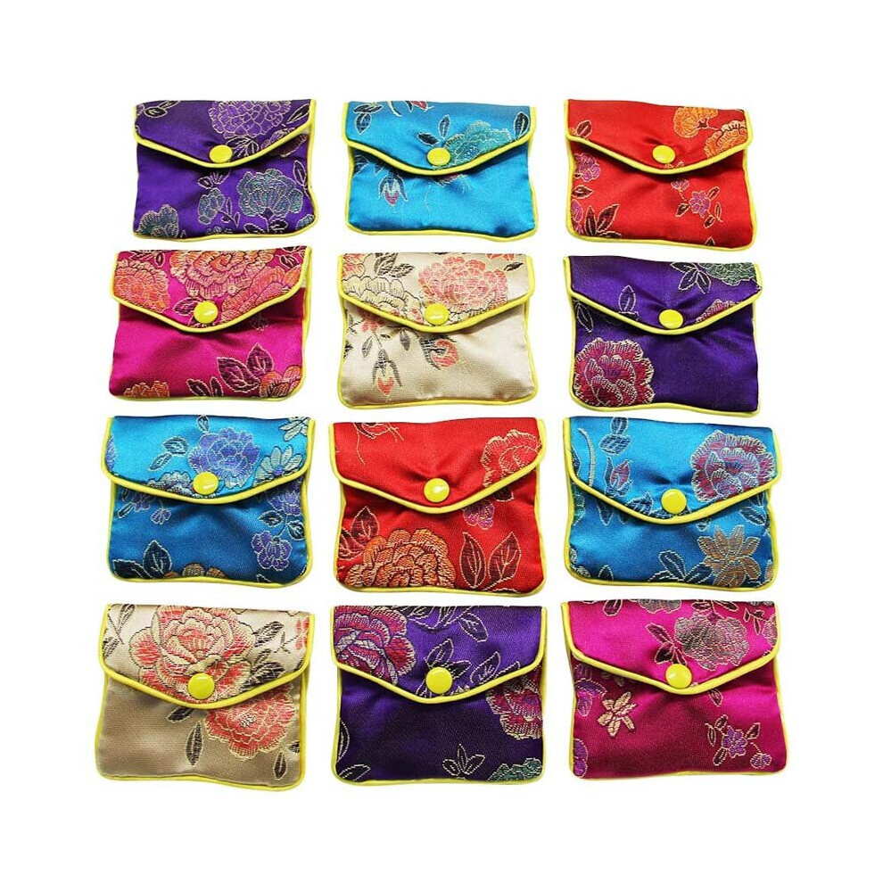 Jewellery Jewelry Silk Embroidery Purse Pouch Gift Bags Multiple Colors Pack of 5 (Small)-image-OPC-PBRTQ27-NEW
