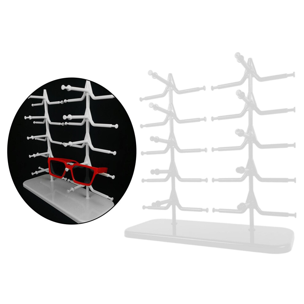Two-Row Sunglasses Display Rack Eyeglass Glasses Stand Holder for Shop, Store, Home, for Organizing, Holding and Displaying