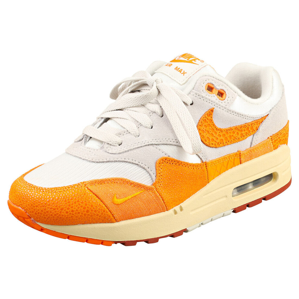 (3.5) Nike Air Max 1 Womens Fashion Trainers in Light Bone Orange