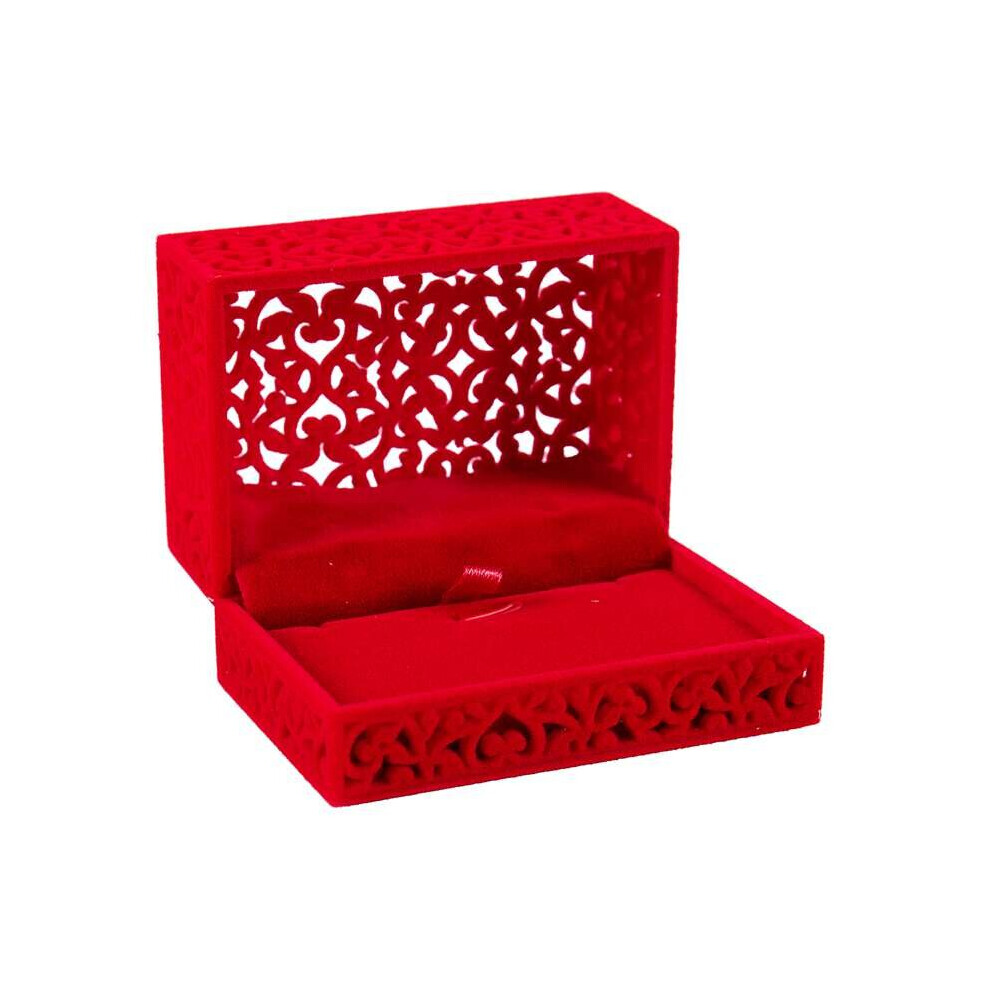 Hollow Engagement Wedding Jewelry Box Holder Display Gift Pendants Box Red-image-OPC-PBRW2GR-NEW