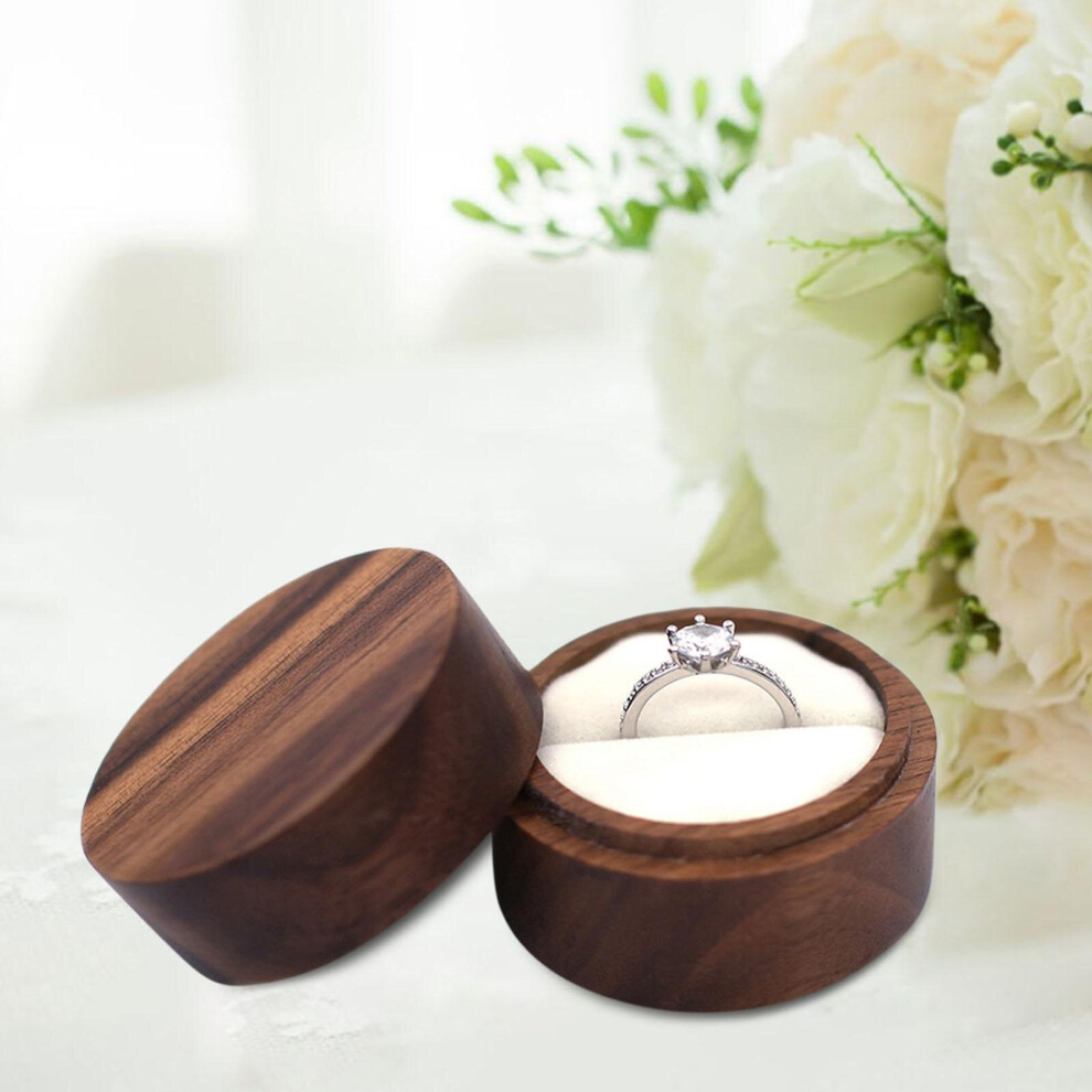 Wooden Wedding Ring Box, Multiuse Rustic for Engagement Commitment Proposal Wedding Decor-image-OPC-PBRW6DT-NEW