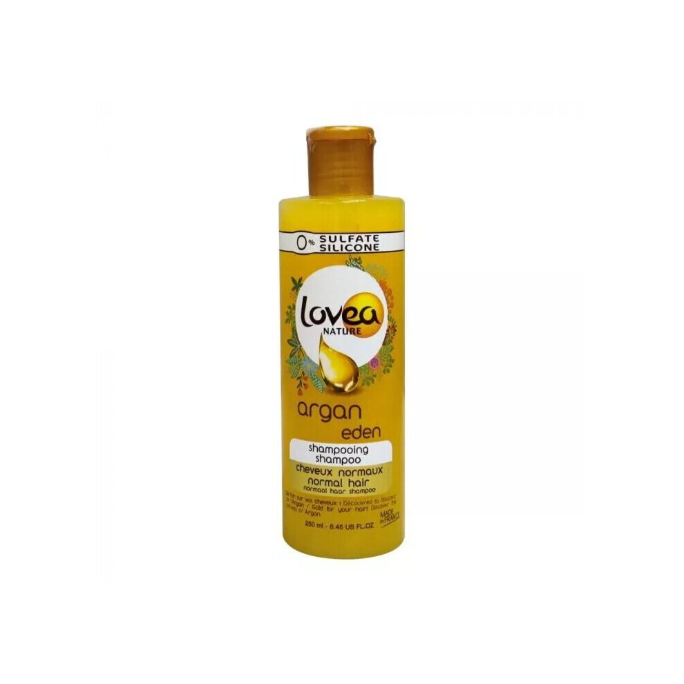 Lovea Nature Argan Eden Shampoo: Nourishing shampoo with argan oil. 250 mL