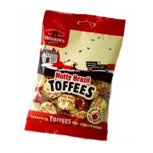 Walker's Nonsuch Nutty Brazil Toffees Bag 150g (Pack of 4)