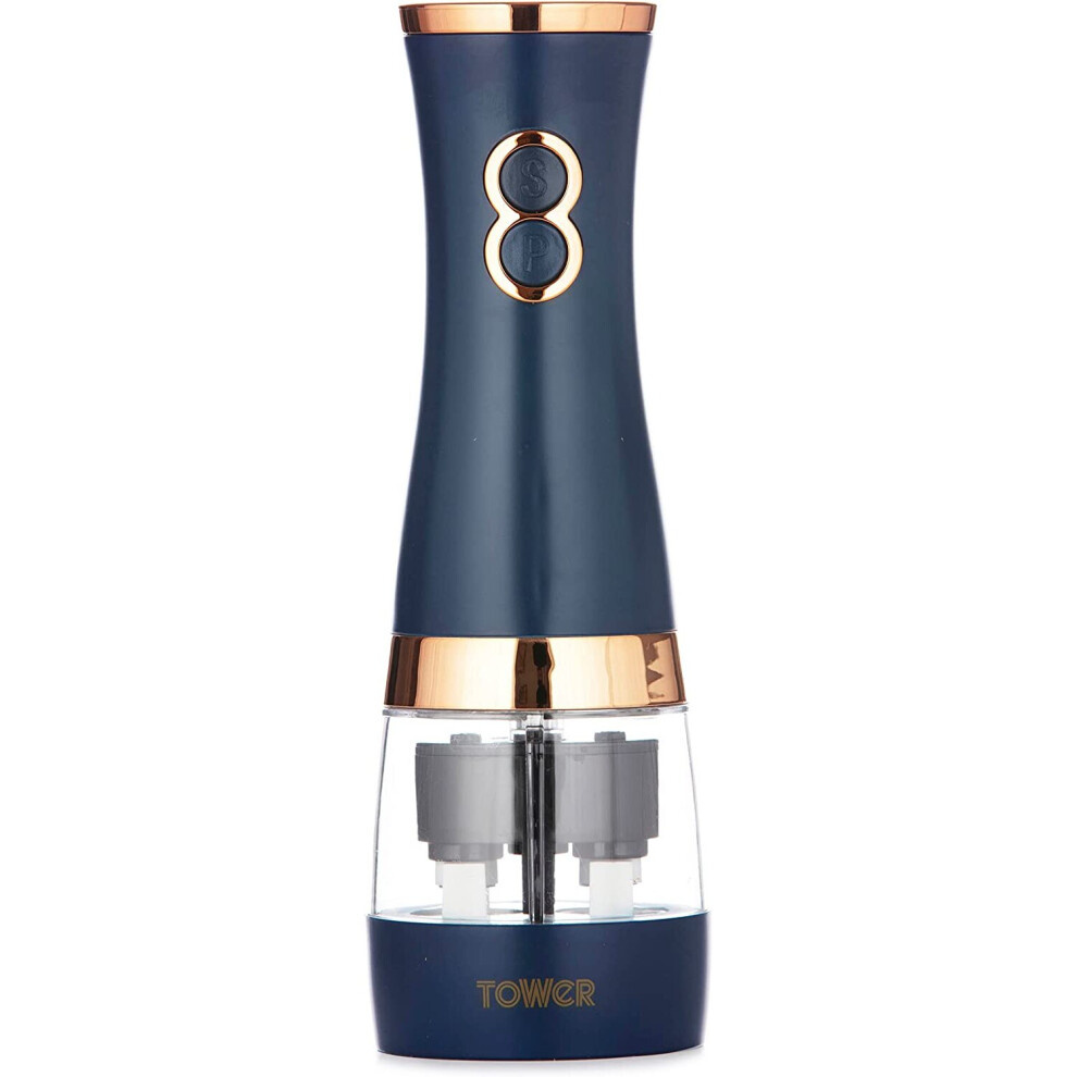 Tower Cavaletto Duo Electric Salt & Pepper Mill In Navy - Image 4