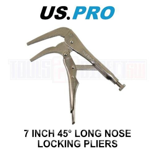 us pro US PRO Tools 7 Inch 45 Long Nose Locking Pliers Mole Grips 5891