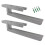 SPARES2GO Universal Extendable Wall Mounting Brackets for Microwave Silver / Grey 2