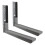 SPARES2GO Universal Extendable Wall Mounting Brackets for Microwave Silver / Grey 1