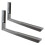 SPARES2GO Universal Extendable Wall Mounting Brackets for Microwave Silver / Grey 4