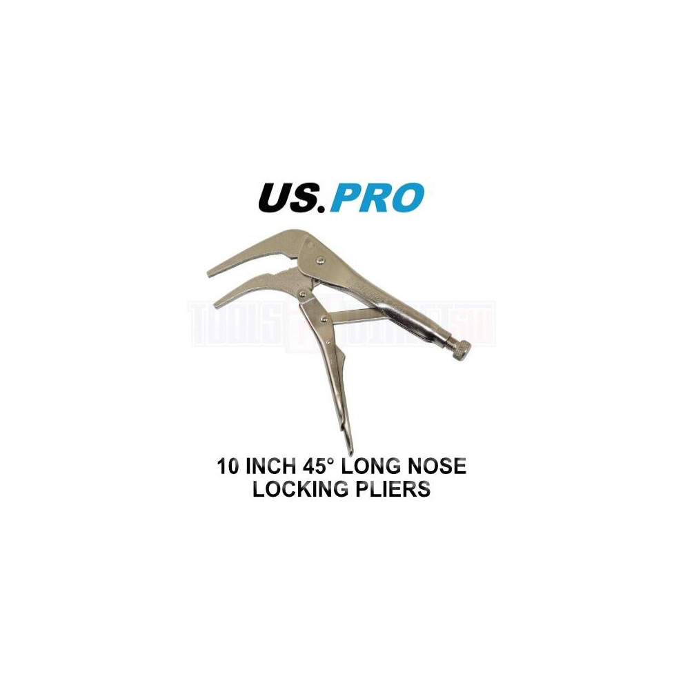 US PRO Tools 10 Inch 45 Long Nose Locking Pliers Mole Grips 5892