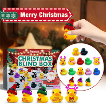 24 Days Christmas Advent Calendar Blind Box Rubber Duck Toys, Christmas Rubber Duck Blind Box Exquisite Calendar Present Box Christmas Advent Calendar