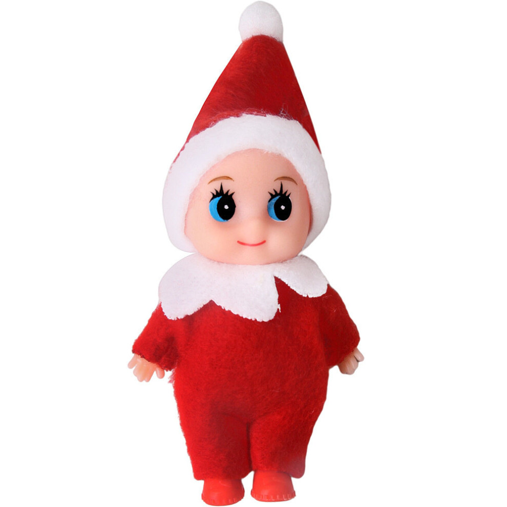 (Red) Christmas Tree Elf Doll Home Ornaments Kids Baby On The Shelf Elf Toys Xmas Gift