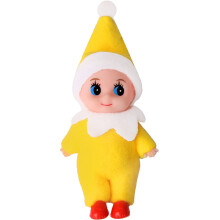 (Yellow) Christmas Tree Elf Doll Home Ornaments Kids Baby On The Shelf Elf Toys Xmas Gift
