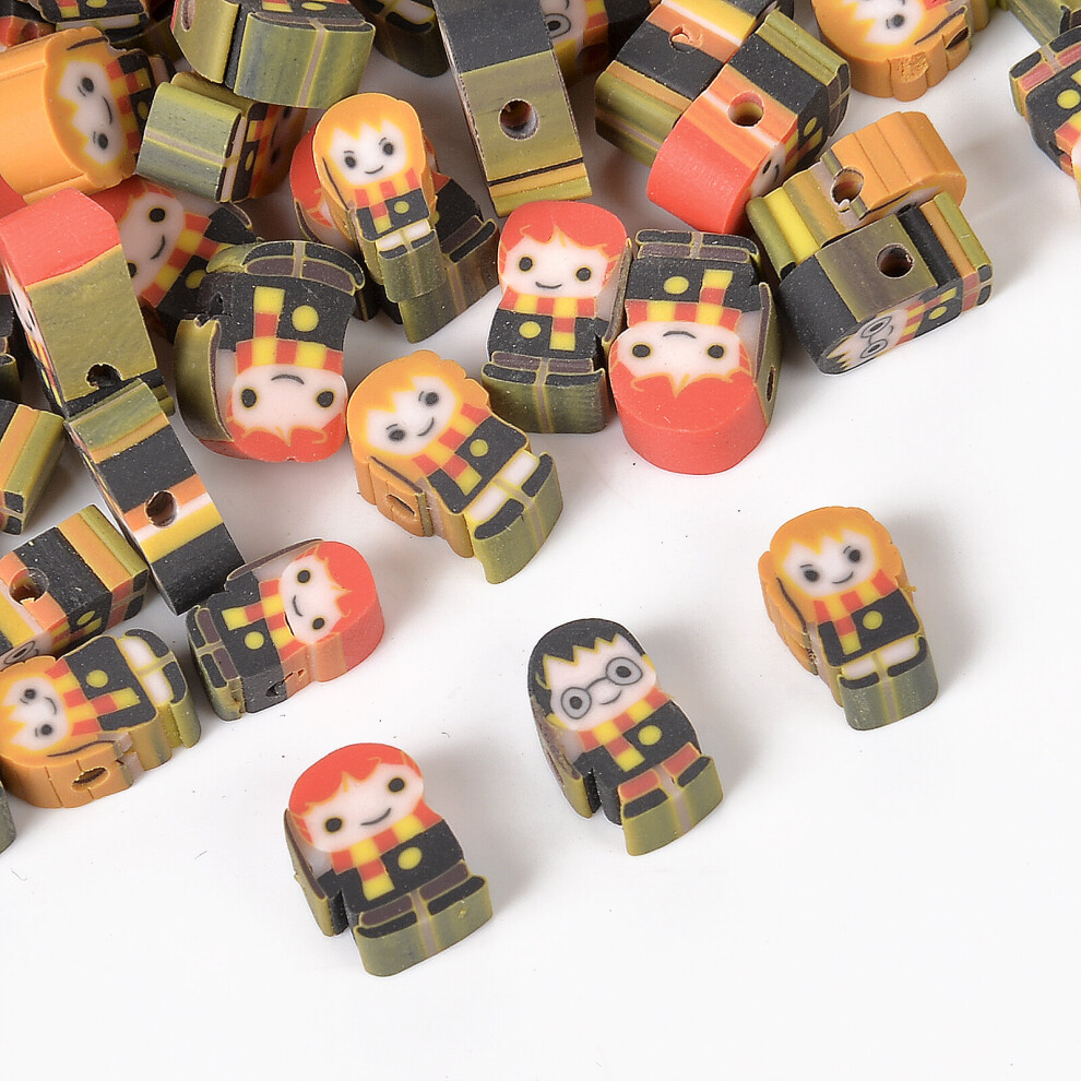 (H9508 69 White-60pcs Other) Anime Cartoon Clay Beads Funny Loose kralen Spacer Beads For Jewelry Making DIY Bracelets Necklace Earrings Accessorie 30Pcs