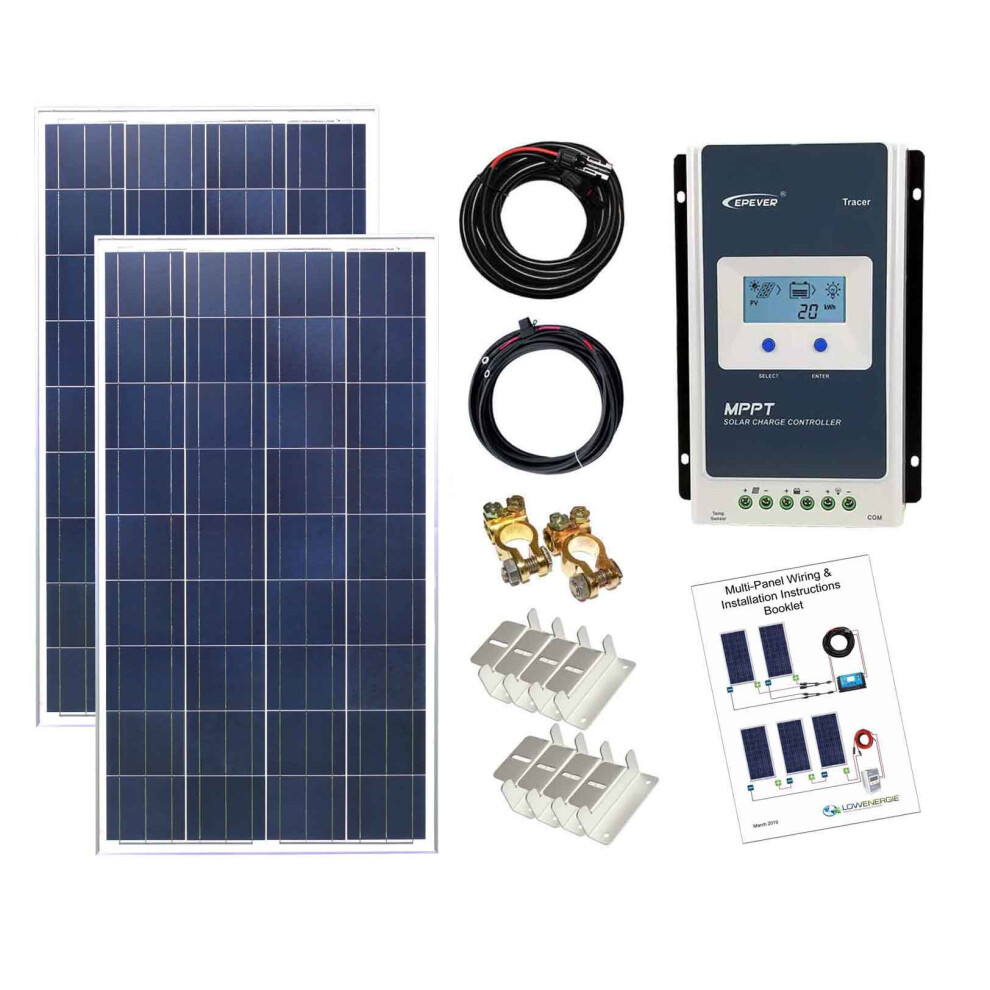 200w Poly Solar Panel Kit 12V/24V with MPPT Controller