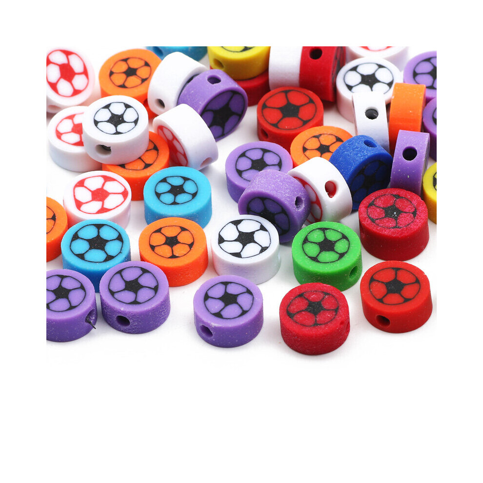 20/50/100pcs Mixed Football Polymer Clay Loose Spacer Beads For Jewelry Making Bracelet Necklace DIY Accessories-image-OPC-PBRWHR8-NEW