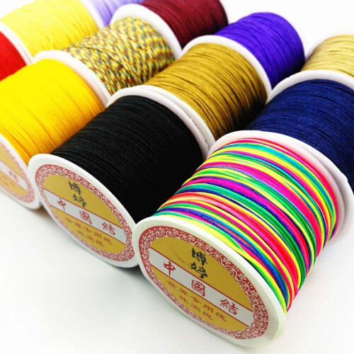 10M 0.8mm Nylon Cord Thread Chinese Knot Macrame Cord Bracelet Braided String DIY Tassels Beading String Thread 1