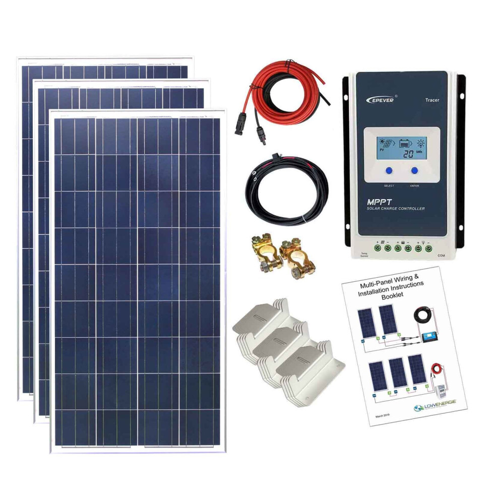 300w Poly Solar Panel Kit 12V/24V with MPPT Controller