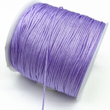 (01 Light Purple White-10 yards) 0.8mm Nylon Cord Thread Chinese Knot Macrame Cord Bracelet Braided String DIY Tassels Beading String Thread