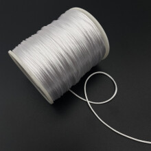 (01 White-1.0mm(10yards)) 1.0mm 2.0mm Chinese Knot Line Cord Silk Satin Cord Nylon Cord DIY String Necklace Bracelets Cord 5yards--100yards