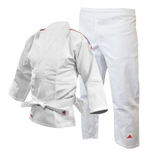 (000/110 cm) ADIDAS GB STRIPES KIDS JUDO UNIFORM - WHITE