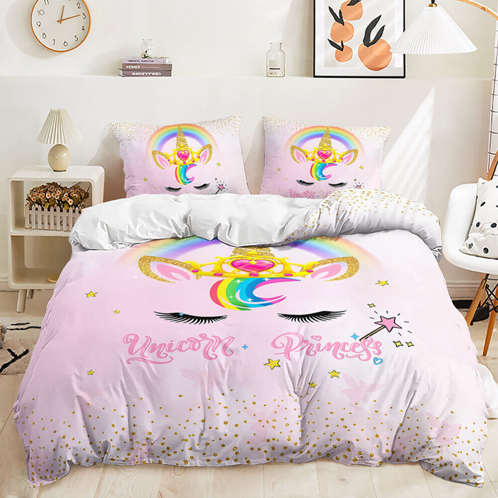 (Style 04, Single) unicorn Bedding Single Double King Duvet Cover NEW