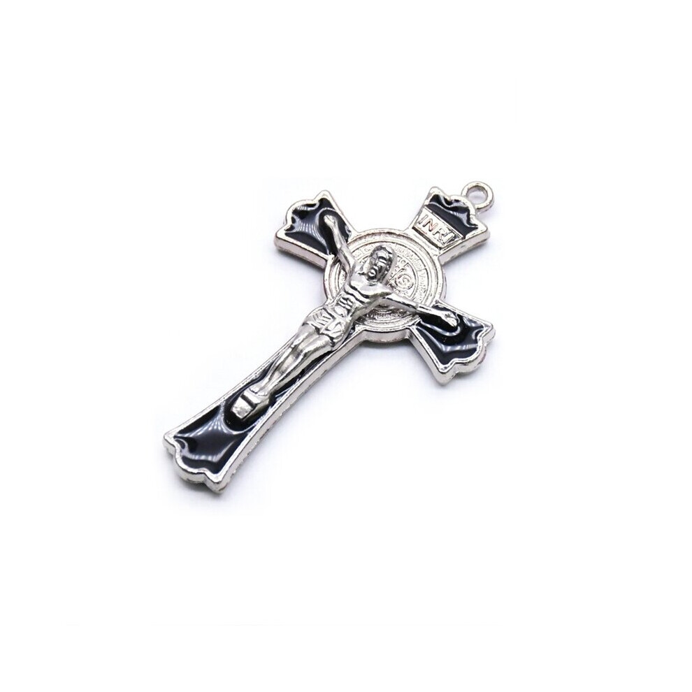 QIGO Religious Jewelry Metal Enamel Jesus Cross Key Chain Necklace Pendant Accessories Red-image-OPC-PBRWMTZ-NEW