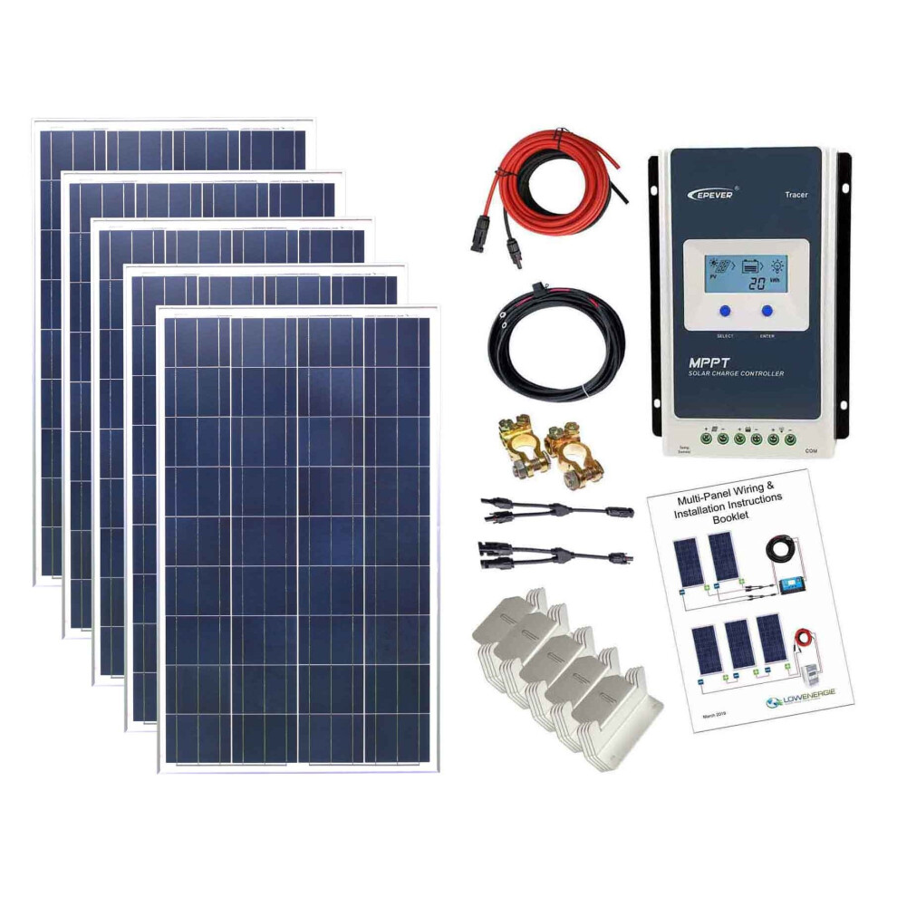 500w Poly Solar Panel Kit 24V with MPPT Controller