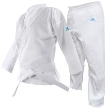(1/140 cm ) ADIDAS ADISTART KIDS POLYCOTTON KARATE UNIFORM 7OZ - WHITE