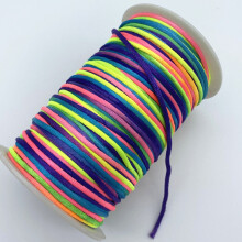 (01 White-(5yards)) 2.0mm Colorful Chinese Knot Line Cord Silk Satin Cord Nylon Cord DIY String Necklace Bracelets Cord