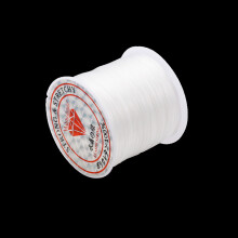 (White-10 Meter) 10/40M 1mm Elastic Thread Round Crystal Line Nylon Rubber Stretchy Cord Elastic Rope For DIY Jewelry Making Beading Bracelet