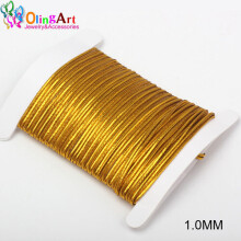 OlingArt 1.0mm/1.5mm/2.0mm 6M /Silver thread Nylon elastic line Cord Ropes Line Wire DIY Jewelry Making Bracelet